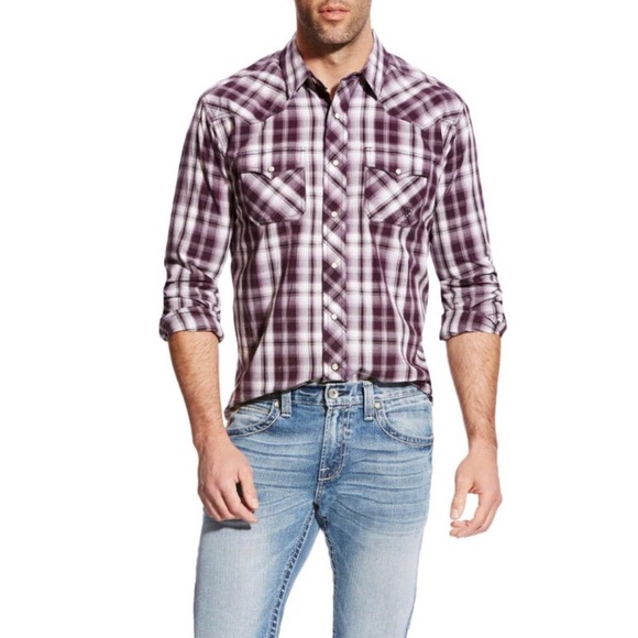 Wrangler Other - Wrangler Men's Plaid Western Button Down Shirt